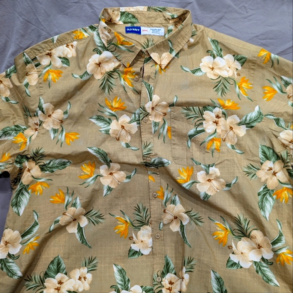 Men's Old Navy casual floral shirt 4XL